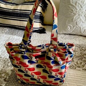 Never used Canvas Whale Bag with many pockets